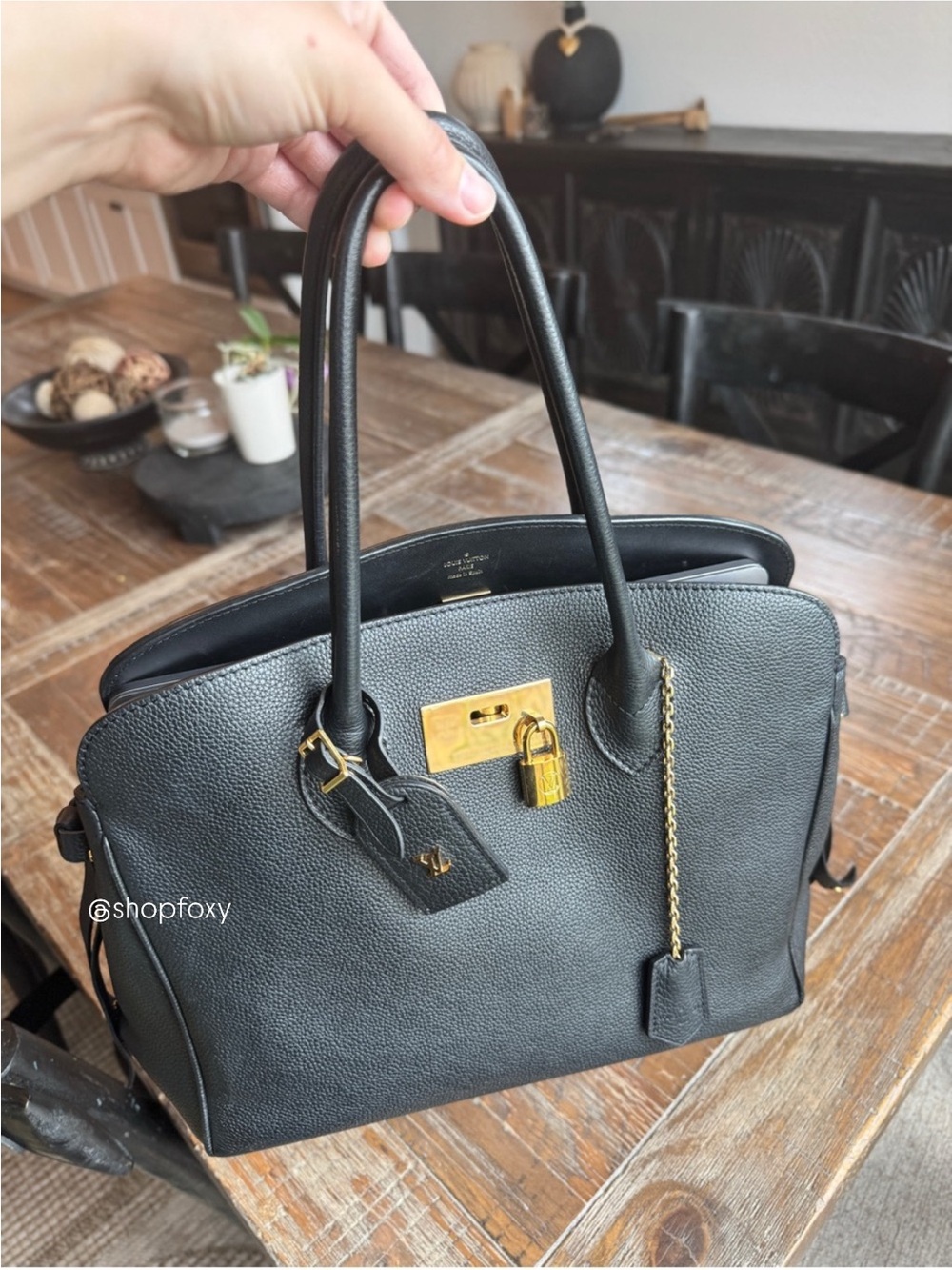Louis Vuitton Milla MM Leather Tote